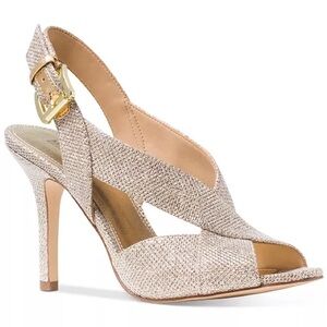 MICHAEL Michael Kors Becky Sandal Strappy Sparkly Gittery Heels Size 8M